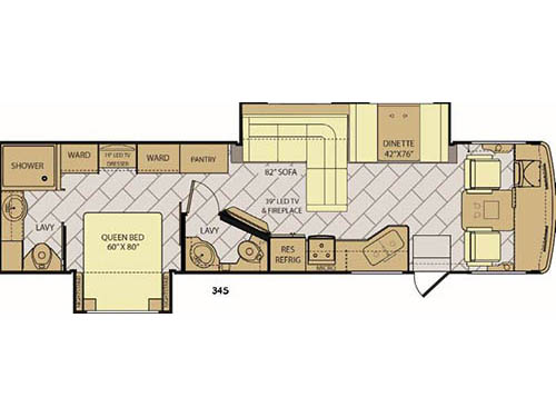 Floorplan - 2017 Fleetwood RV Storm 34S