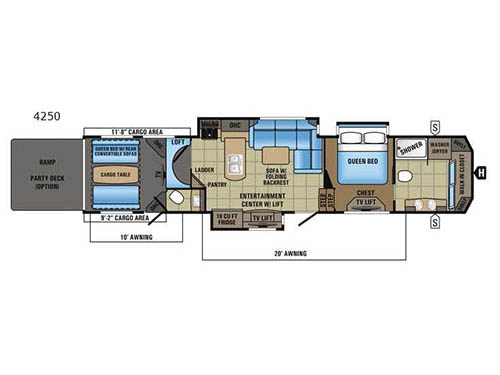 Floorplan - 2017 Jayco Seismic 4250