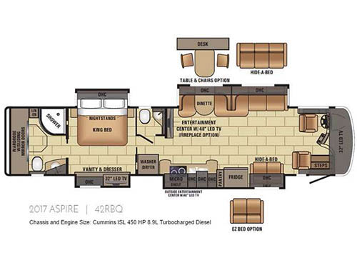Floorplan - 2017 Entegra Coach Aspire 42RBQ