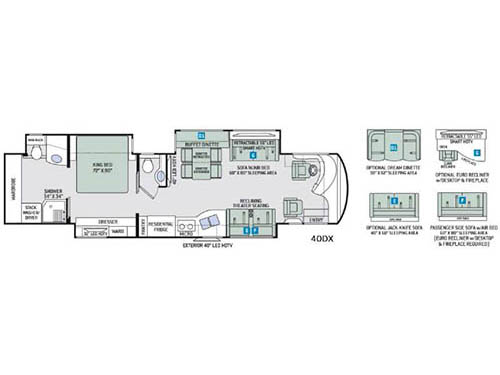 Floorplan - 2017 Thor Motor Coach Tuscany 40DX