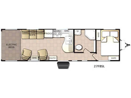 Floorplan - 2017 Pacific Coachworks Sandsport SL 27FBX