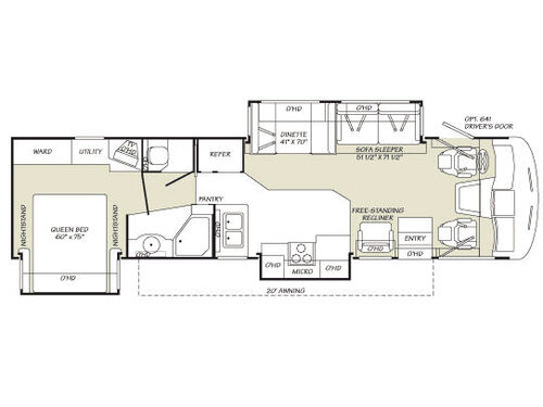 Floorplan - 2007 Fleetwood RV Southwind 35A
