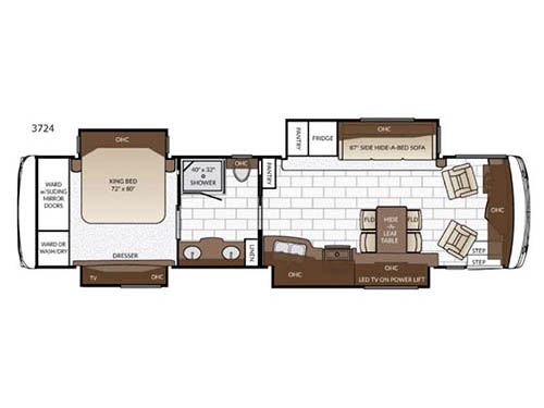 Floorplan - 2017 Newmar Ventana 3724