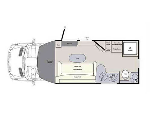 Floorplan - 2017 Pleasure-Way Plateau XL Plateau XL