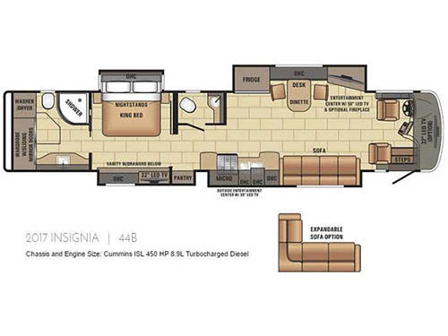Floorplan - 2017 Entegra Coach Insignia 44B
