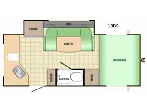 Floorplan - 2017 Starcraft Comet Mini 18DS