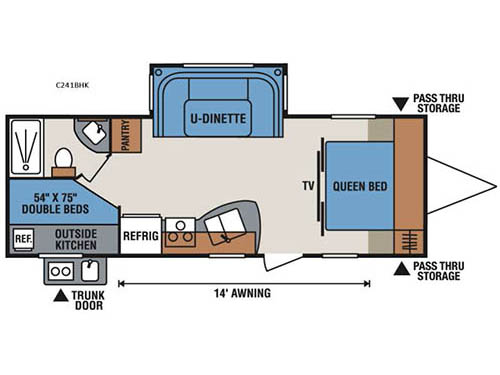 Floorplan - 2017 KZ Spree Connect C241BHK