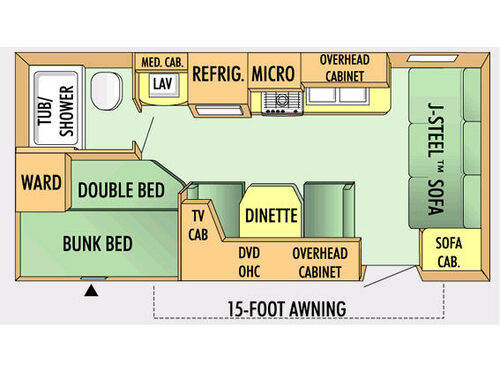 Floorplan - 2007 Jayco Jay Flight 19 JTX