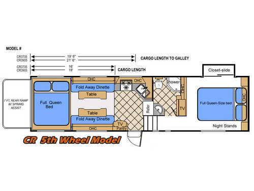 Floorplan - 2008 Warrior Mfg Weekend Warrior Wide Body CR3705
