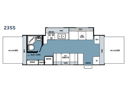 Rockwood Roo 23SS Floorplan