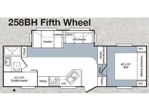 Floorplan - 2007 Keystone RV Hornet 258BH