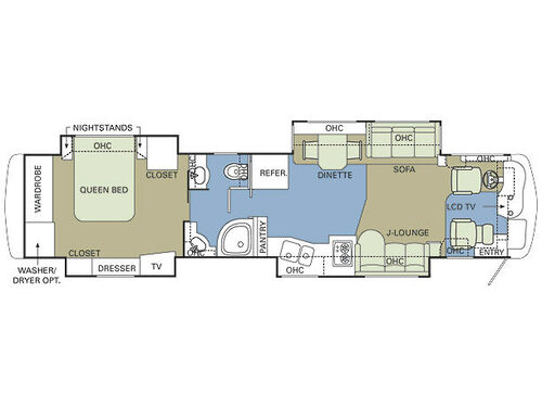 Floorplan - 2006 Holiday Rambler Navigator 43PBQ