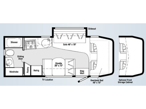 Floorplan - 2008 Winnebago View 24H