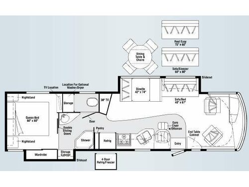 Floorplan - 2008 Itasca Latitude 37G