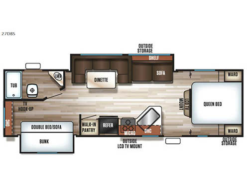 Cherokee Grey Wolf 27DBS Floorplan