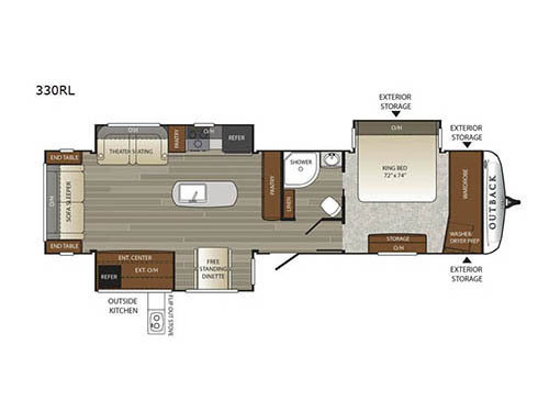 Outback 330RL Floorplan