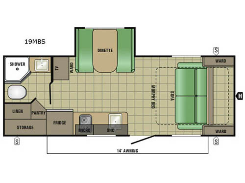 Launch Mini 19MBS Floorplan