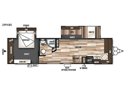 Wildwood 29FKBS Floorplan