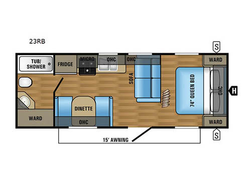Jay Flight 23RB Floorplan