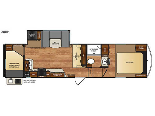 Wildcat 28BH Floorplan