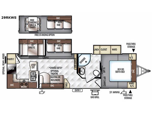 Flagstaff Super Lite 29RKWS Floorplan