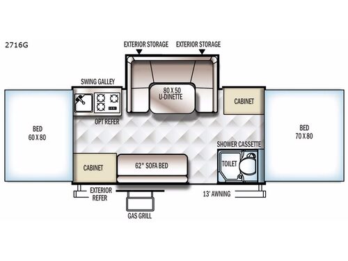 Rockwood Premier 2716G Floorplan