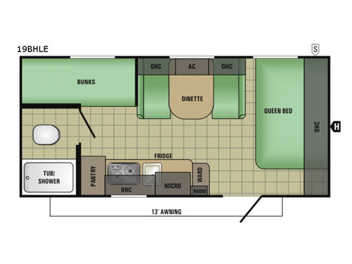 AR-ONE MAXX 19BH LE Floorplan