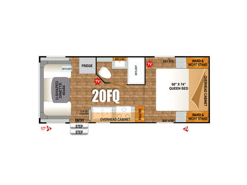 Creek Side Titanium Series 20FQ Floorplan