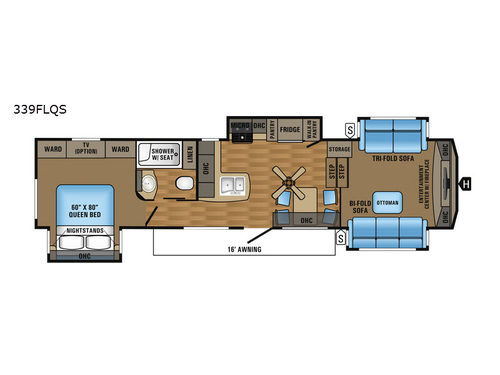 Eagle 339FLQS Floorplan