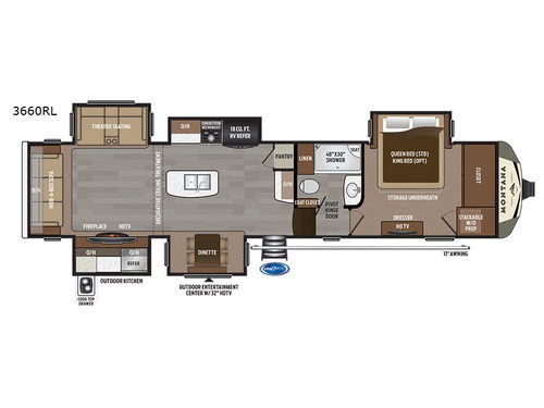 Montana 3660 RL Floorplan