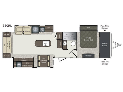 Laredo 330RL Floorplan