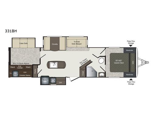 Laredo 331BH Floorplan