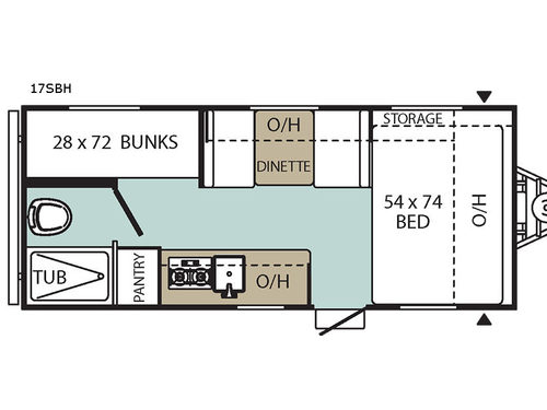 Floorplan - 2017 Coachmen RV Viking Saga 17SBH