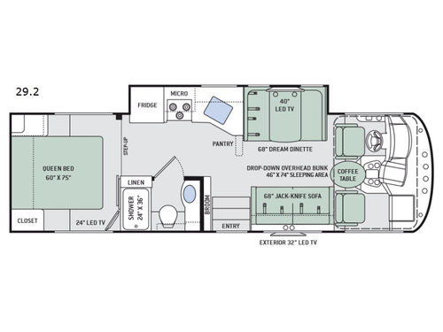 Floorplan - 2017 Thor Motor Coach ACE 29.2