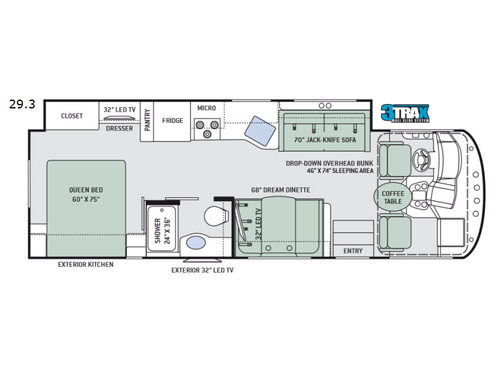 Floorplan - 2017 Thor Motor Coach ACE 29.3