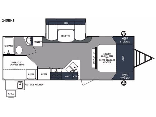 Surveyor 245BHS Floorplan