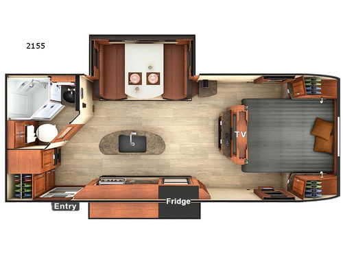 Lance Travel Trailers 2155 Floorplan