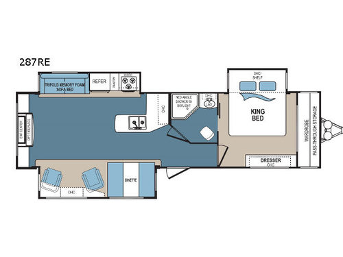 Floorplan - 2017 Dutchmen RV Denali 287RE