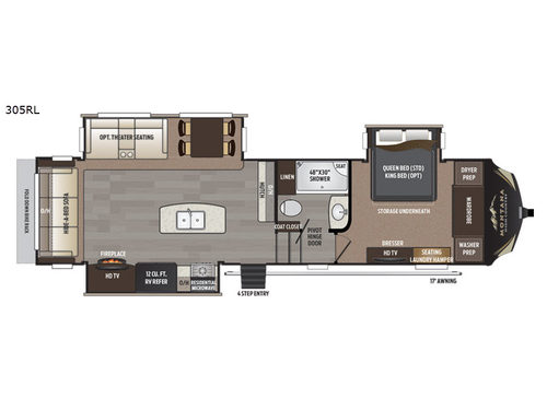 Montana High Country 305RL Floorplan