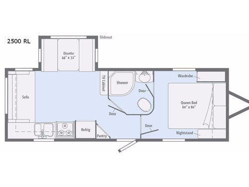 Minnie 2500 RL Floorplan
