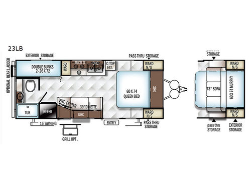 Flagstaff Micro Lite 23LB Floorplan