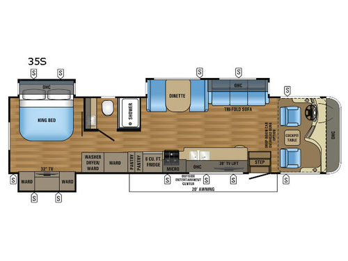 Floorplan - 2017 Jayco Precept 35S