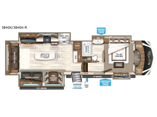 Floorplan - 2017 Grand Design Solitude 384GK