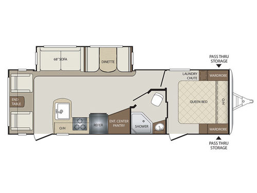 Floorplan - 2017 Keystone RV Bullet 269RLS