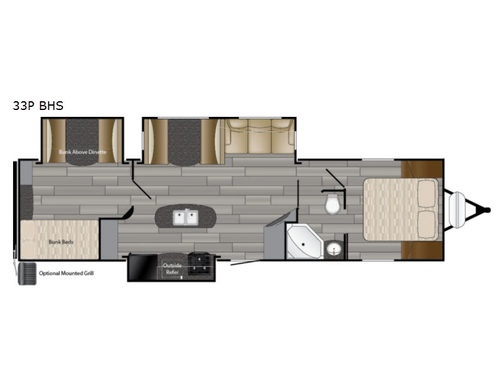 Prowler 33P BHS Floorplan