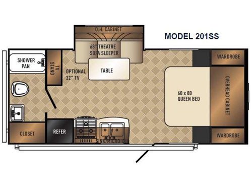 Floorplan - 2017 Palomino SolAire Ultra Lite 201SS