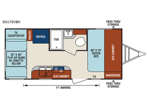 Sonic SN170VBH Floorplan