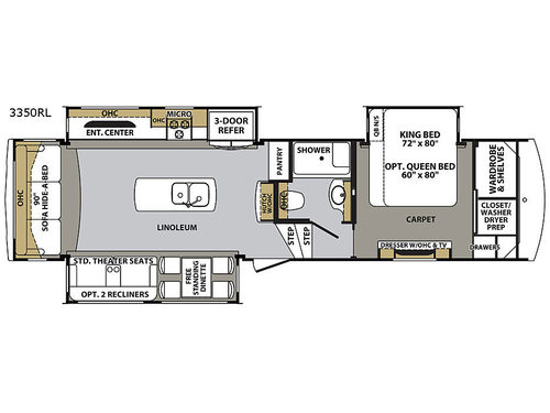 Cardinal 3350RL Floorplan