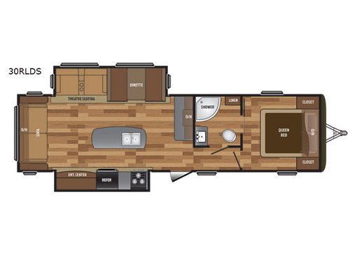 Hideout 30RLDS Floorplan