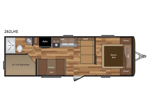 Hideout 262LHS Floorplan